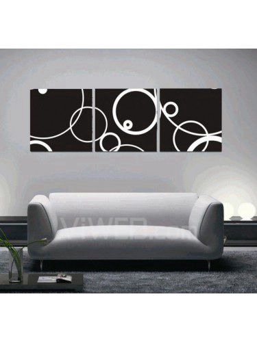 Gedrukte abstract canvas kunst met gestrekte frame-set van 3