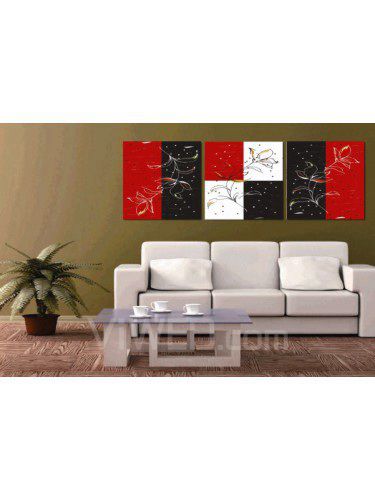 Printed Abstract Canvas Art with Stretched Frame-set of 3