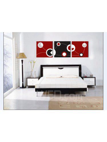 Abstract geprint canvas kunst met gestrekte frame-set van 3