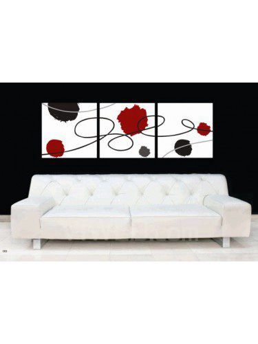 Gedrukte abstract canvas kunst met gestrekte frame-set van 3