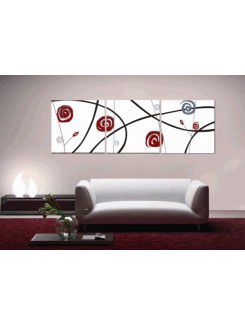 Abstract geprint canvas kunst met gestrekte frame-set van 3