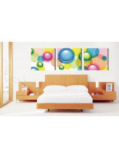 Abstract geprint canvas kunst met gestrekte frame-set van 3