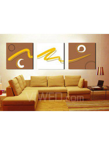 Abstract geprint canvas kunst met gestrekte frame-set van 3