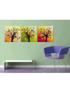 Abstract geprint canvas kunst met gestrekte frame-set van 3