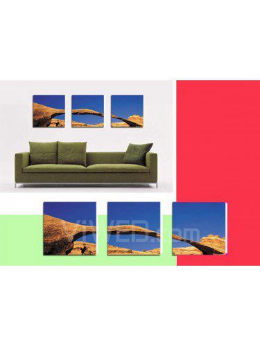 Landscape Printed Canvas Art with Stretched Frame-set of 3