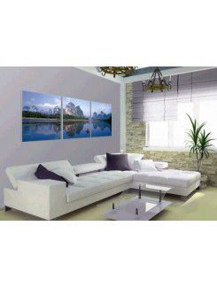 Gedruckt landschaft kunst auf leinwand mit gestreckten rahmen-3-er set