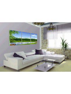 Gedruckt landschaft kunst auf leinwand mit gestreckten rahmen-3-er set