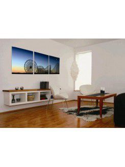 Printed Landscape Canvas Art with Stretched Frame-set of 3