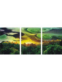 Printed Landscape Canvas Art with Stretched Frame-set of 3