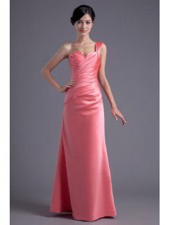 Satin Sweetheart Column Floor Length Evening Dress