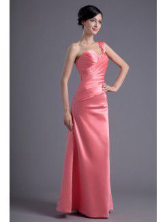 Satin Sweetheart Column Floor Length Evening Dress