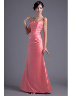 Satin Sweetheart Column Floor Length Evening Dress