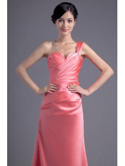 Satin Sweetheart Column Floor Length Evening Dress