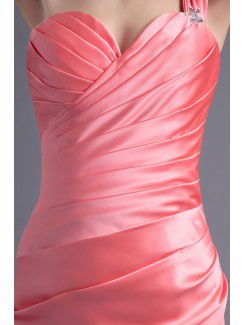 Satin Sweetheart Column Floor Length Evening Dress