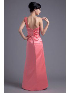 Satin Sweetheart Column Floor Length Evening Dress