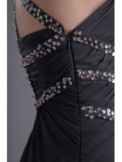 Chiffon Asymmetrical Sheath Ankle-Length Sequins Evening Dress