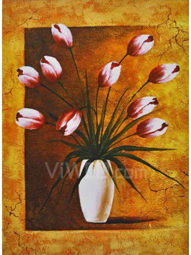 Printed Flower Canvas Art with Stretched Frame