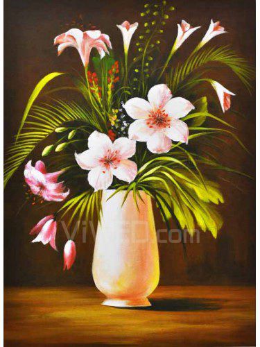 Flower Printed Canvas Art with Stretched Frame