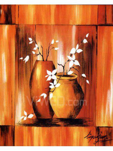 Flower Printed Canvas Art with Stretched Frame