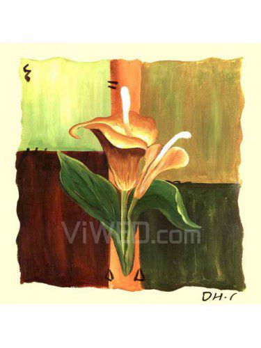 Printed Flower Canvas Art with Stretched Frame