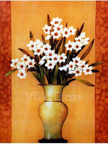 Flower Printed Canvas Art with Stretched Frame