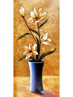 Printed Flower Canvas Art with Stretched Frame