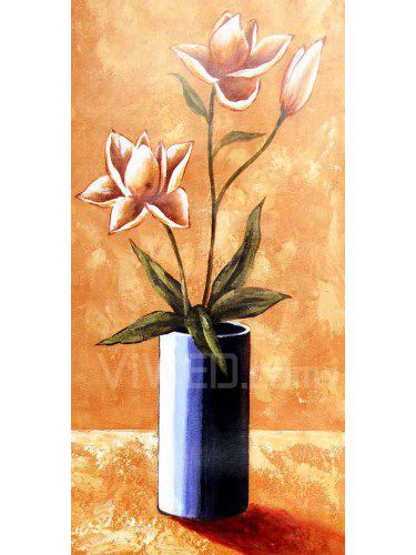 Gedrukte bloem canvas kunst met gestrekte kader