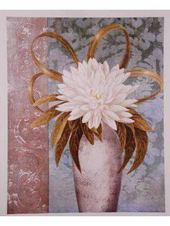 Printed Flower Canvas Art with Stretched Frame