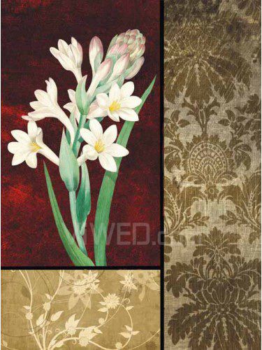 Printed Flower Canvas Art with Stretched Frame