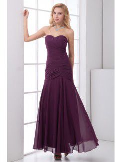 Chiffon Sweetheart A-line Floor Length Evening Dress