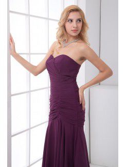 Chiffon Sweetheart A-line Floor Length Evening Dress