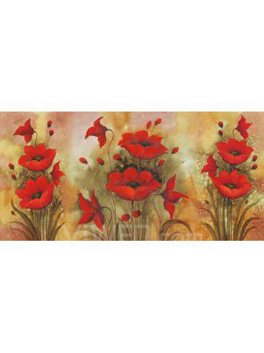 Printed Flower Canvas Art with Stretched Frame