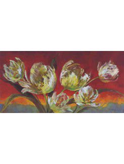 Printed Flower Canvas Art with Stretched Frame