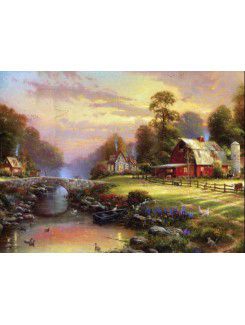 Landscape Printed Canvas Art with Stretched Frame