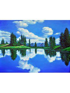 Printed Landscape Canvas Art with Stretched Frame