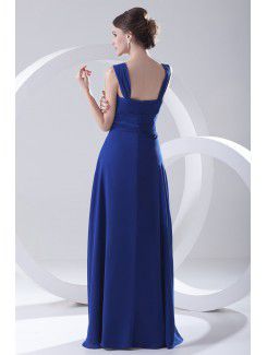 Chiffon Strapless Corset Floor-Length Evening Dress