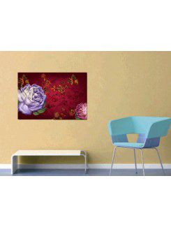 Flower Printed Canvas Art with Stretched Frame