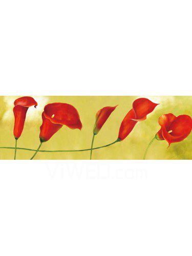 Flower Printed Canvas Art with Stretched Frame