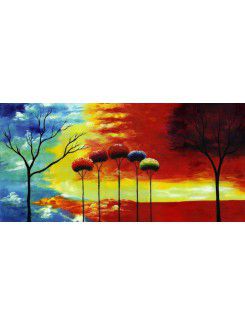 Flower Printed Canvas Art with Stretched Frame