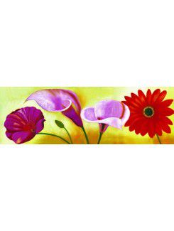 Flower Printed Canvas Art with Stretched Frame