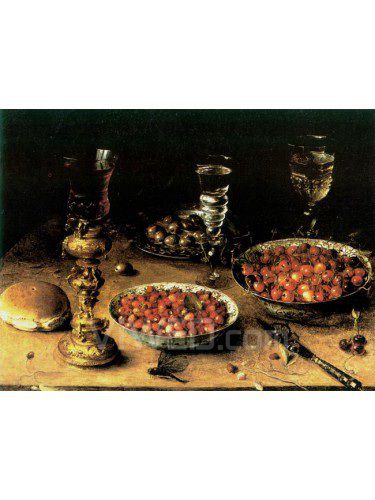 Printed Still Life Canvas Art with Stretched Frame