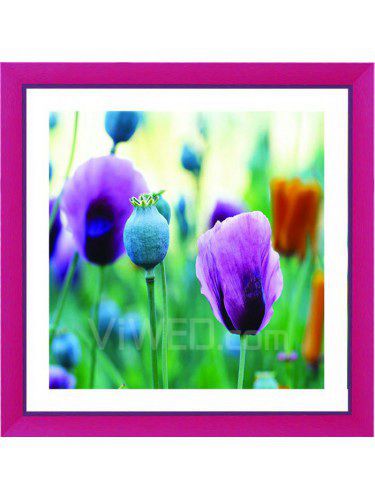 Printed Flower Canvas Art with Stretched Frame