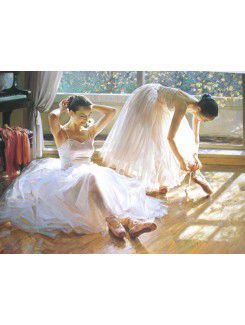 Ballet girl Printed Canvas Art with Stretched Frame