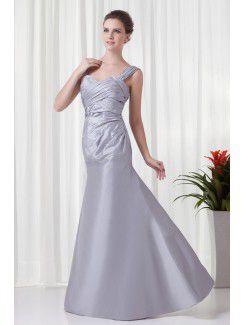 Taffeta Sweetheart A-line Floor Length Evening Dress with Crisscross Ruched and Jacket