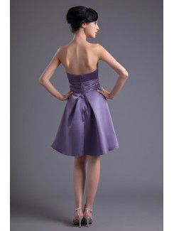 Satin Sweetheart Corset Knee-length Cocktail Dress