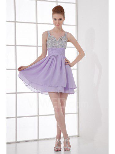 Chiffon liebsten korsett kurzen pailletten cocktailkleid