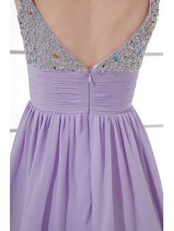 Chiffon Sweetheart Corset Short Sequins Cocktail Dress