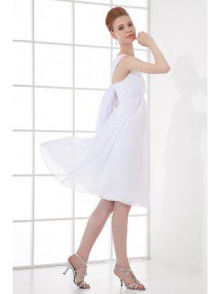 Chiffon Square Column Knee-length Cocktail Dress