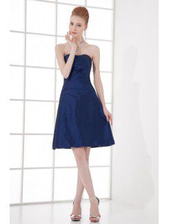 Taffeta Scoop A-line Cocktail Dress