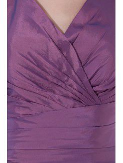 Taffeta V-Neckline A-line Cocktail Dress